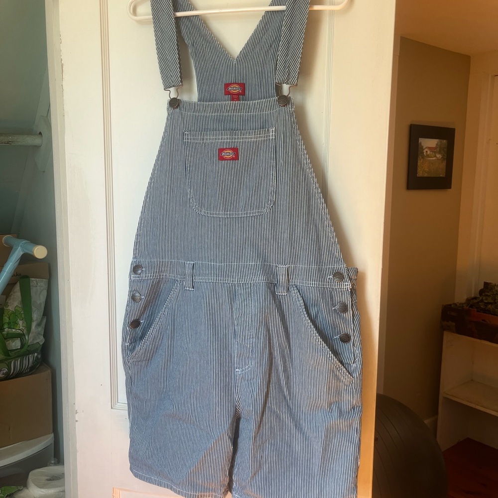 Dickies Blue Striped Overalls